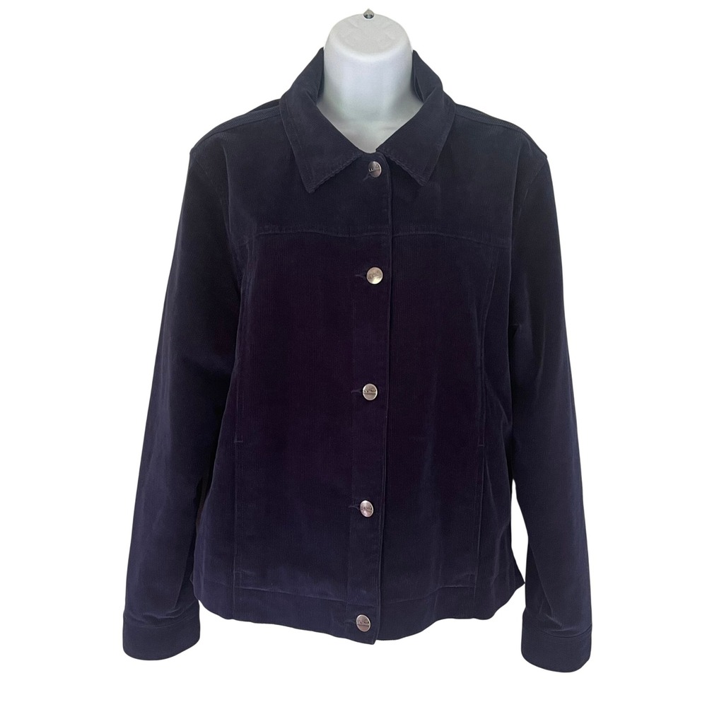 L.L. Bean Women's Dark Navy Button-Up Jacket